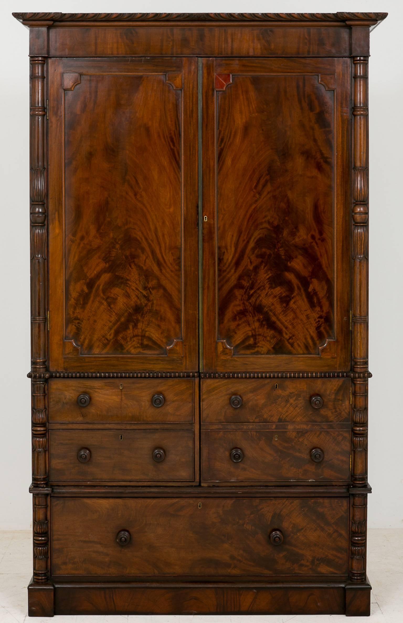 William IV Mahogany Gentleman’s Wardrobe For Sale 2