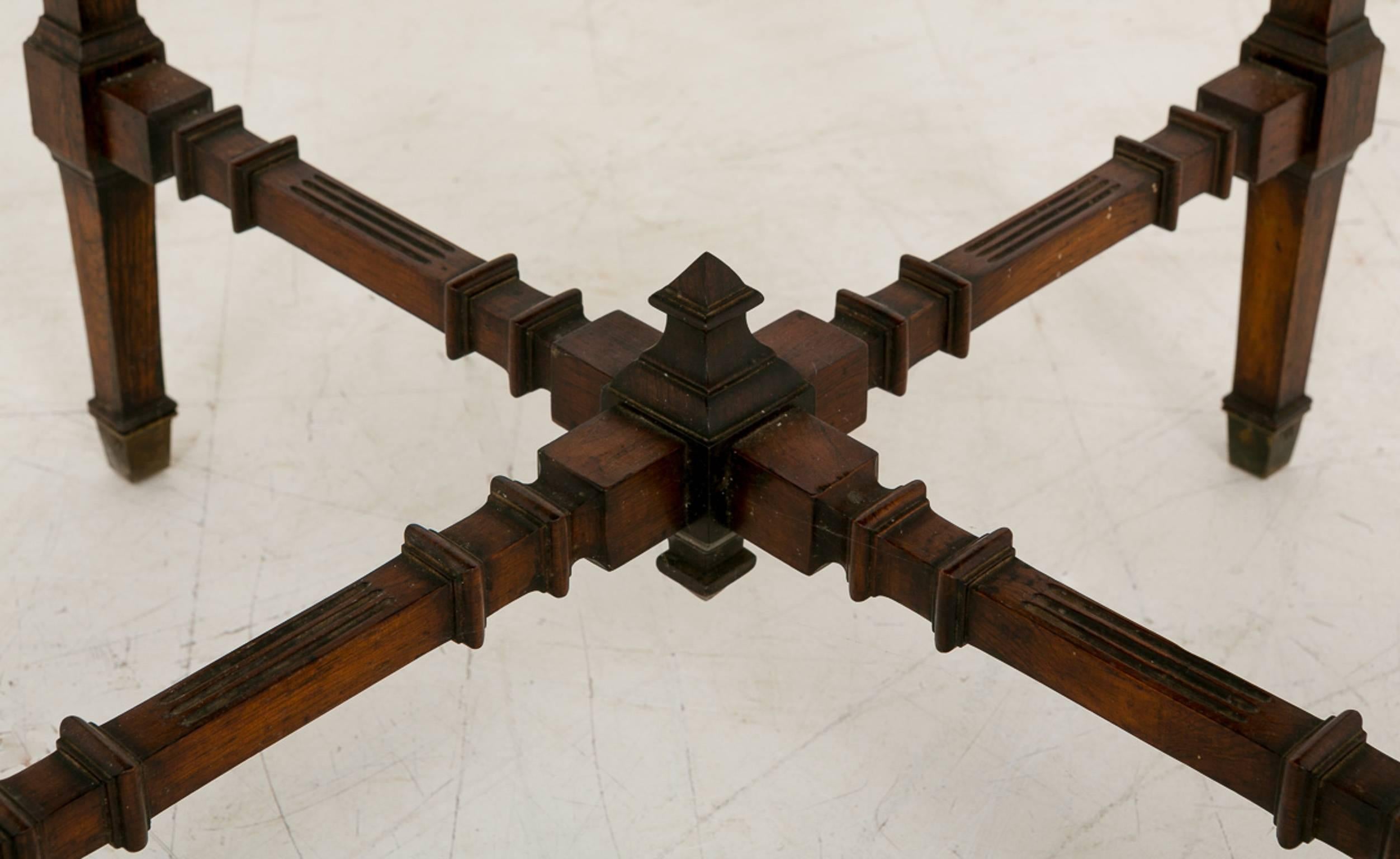 Late 19th Century Late Victorian Rio Rosewood Octagonal Occasional Table For Sale