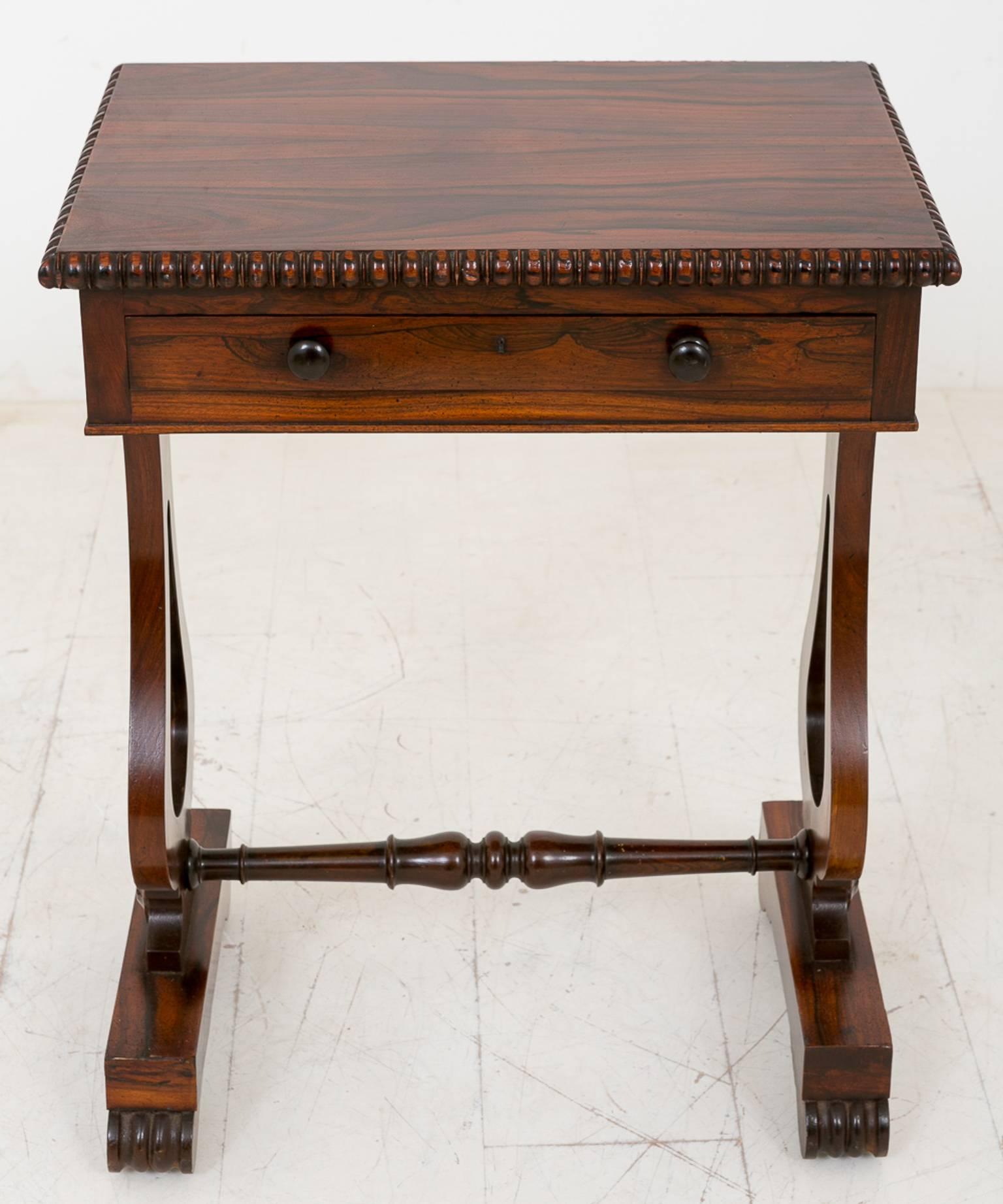 British William IV Rosewood Side Table For Sale