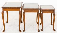 Walnut Nest of Three Tables