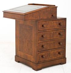 Early Victorian Burr Walnut Davenport