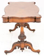 Superb Quality Burr Walnut Two-Drawer Library Table
