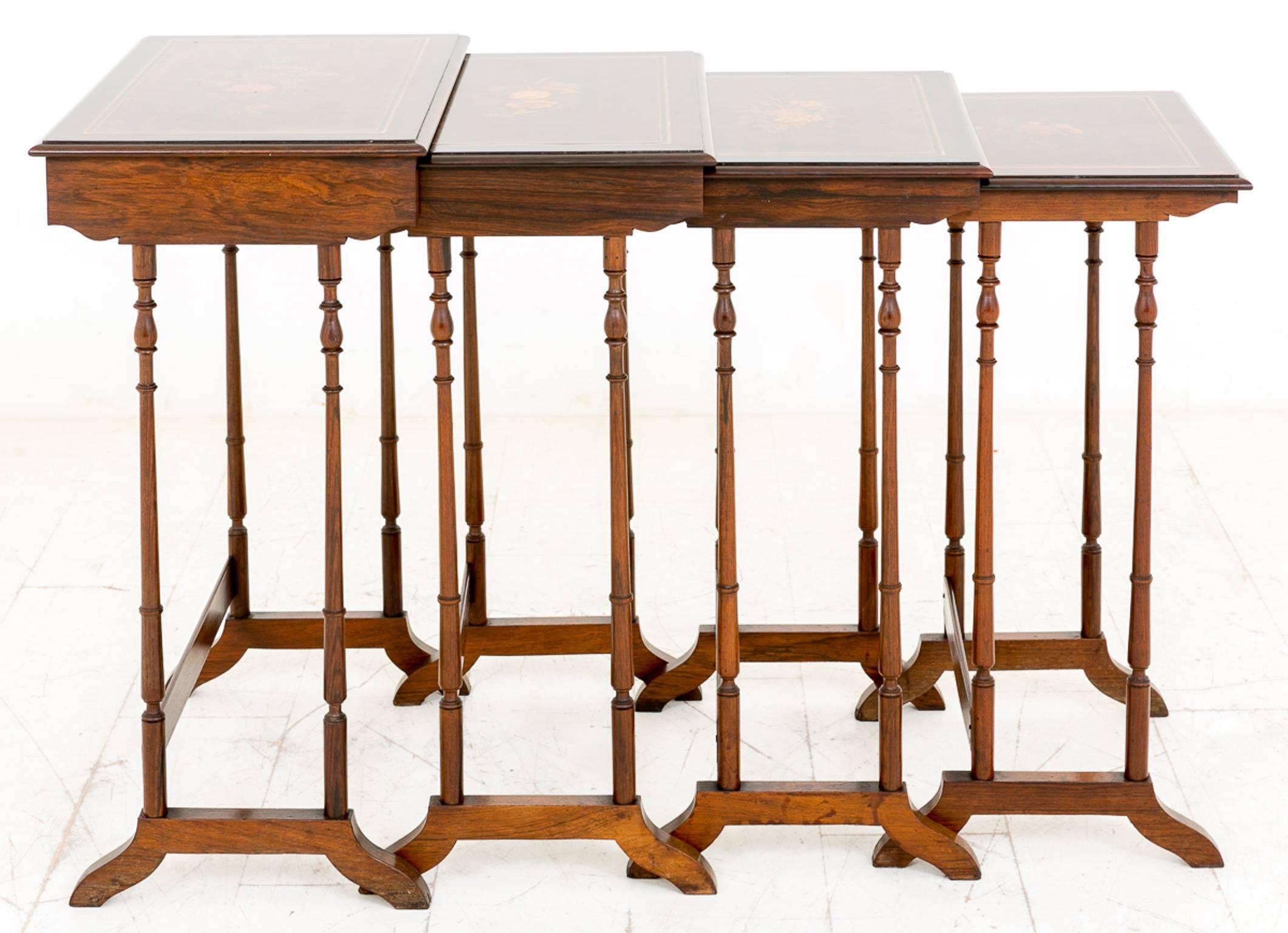 Victorian Superb French Rosewood Nest of Tables For Sale