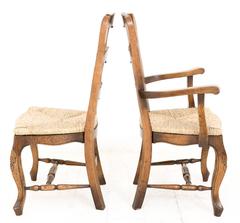 Set of Ten Oak French Chairs