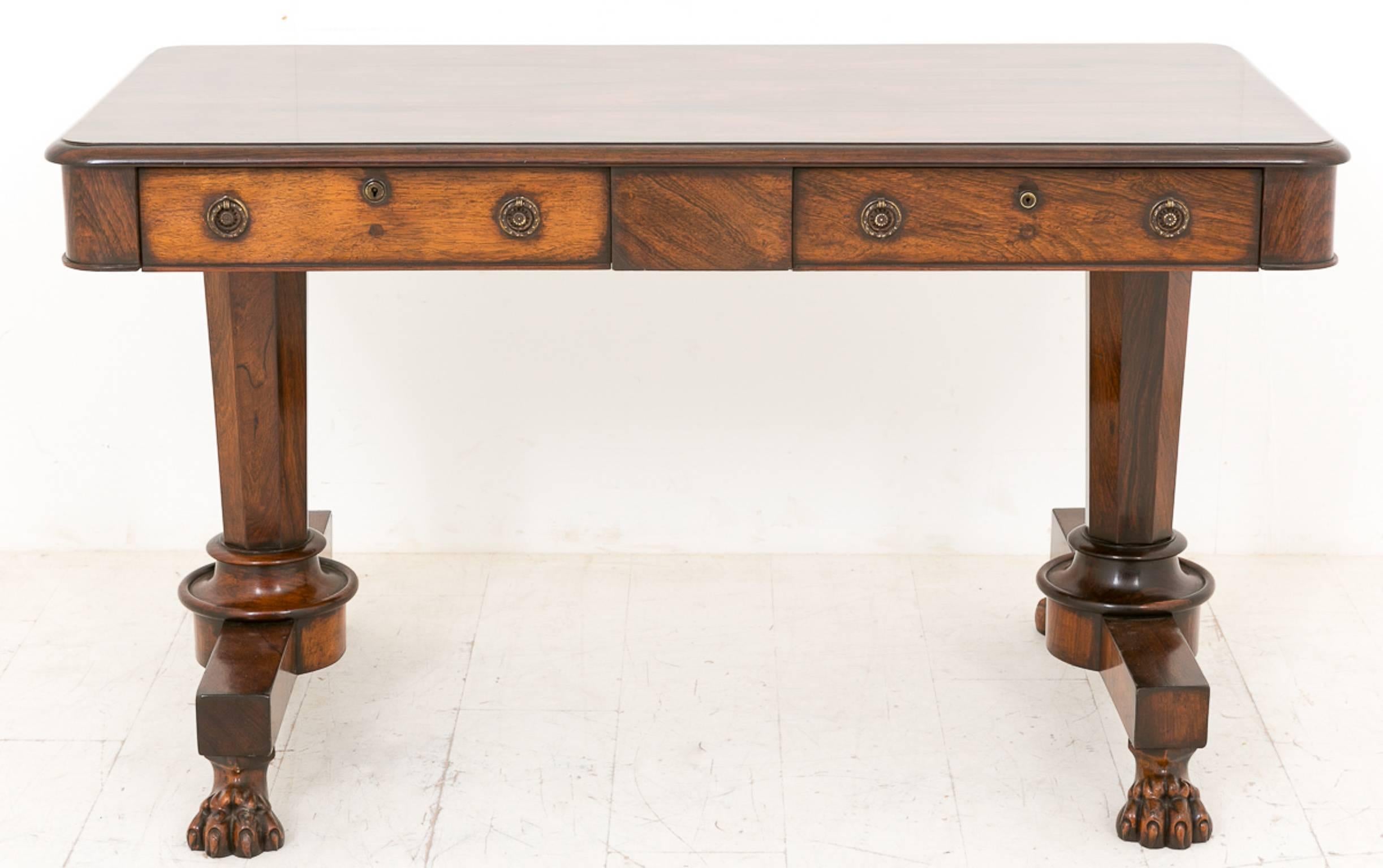 William IV William iv Rosewood Library Table For Sale