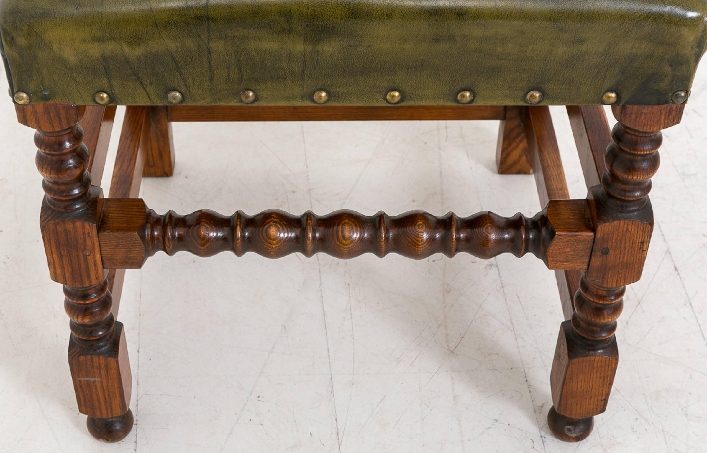 Set of 14 Oak Jacobean Style Chairs For Sale 3