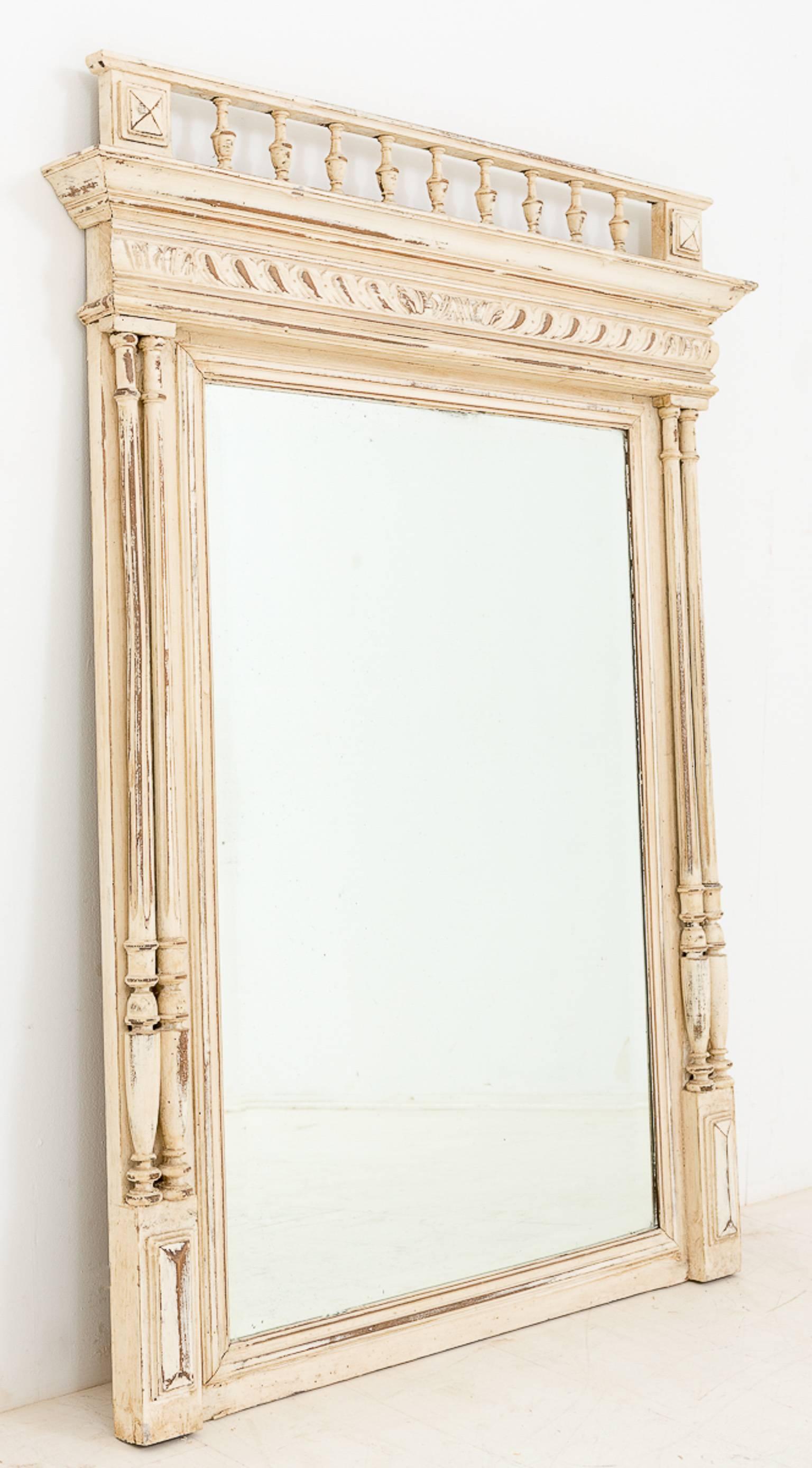 Painted French Oak Pier Mirror