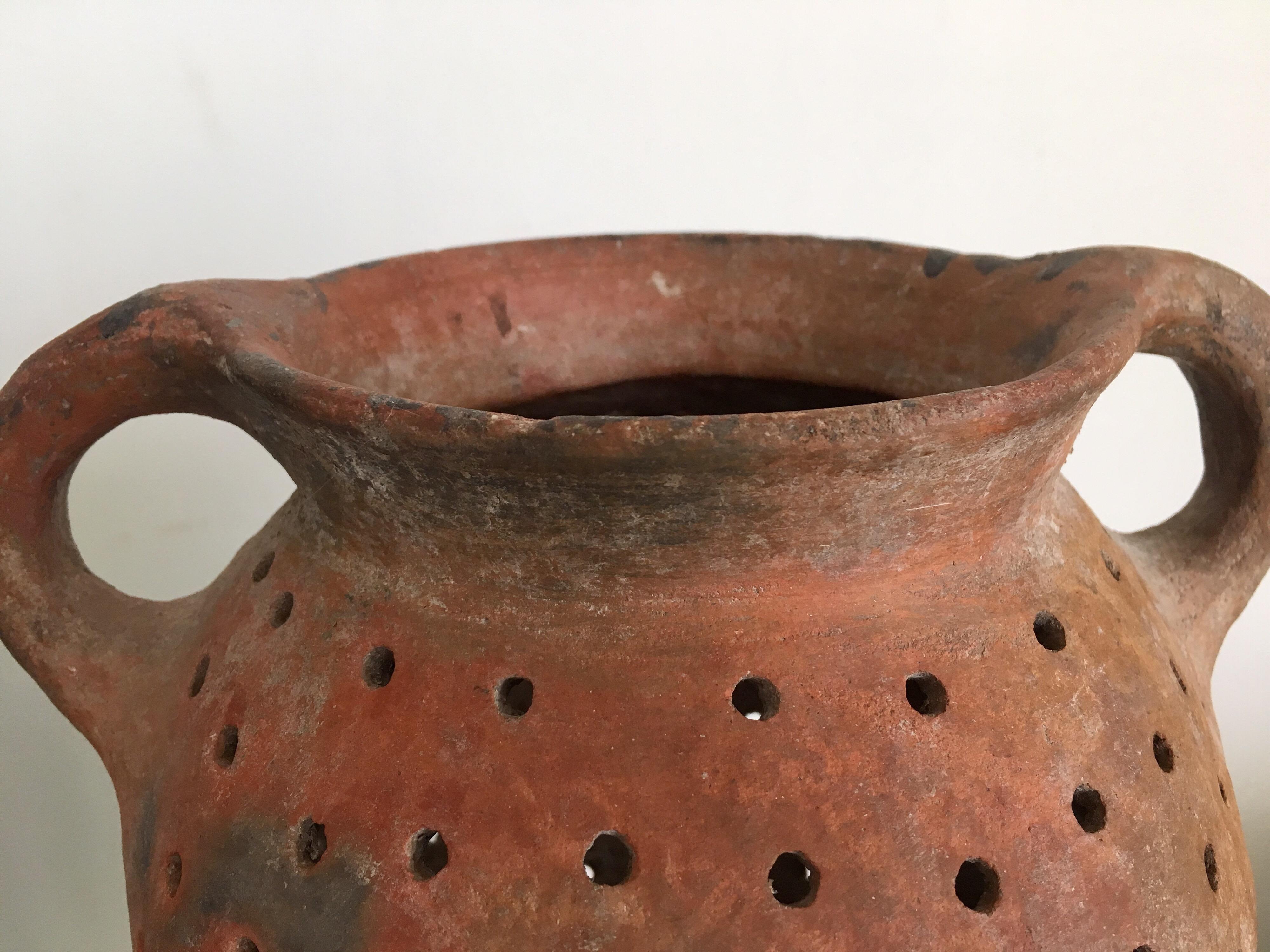 Hand-Crafted Terracotta Pot from Mexico, 1970s