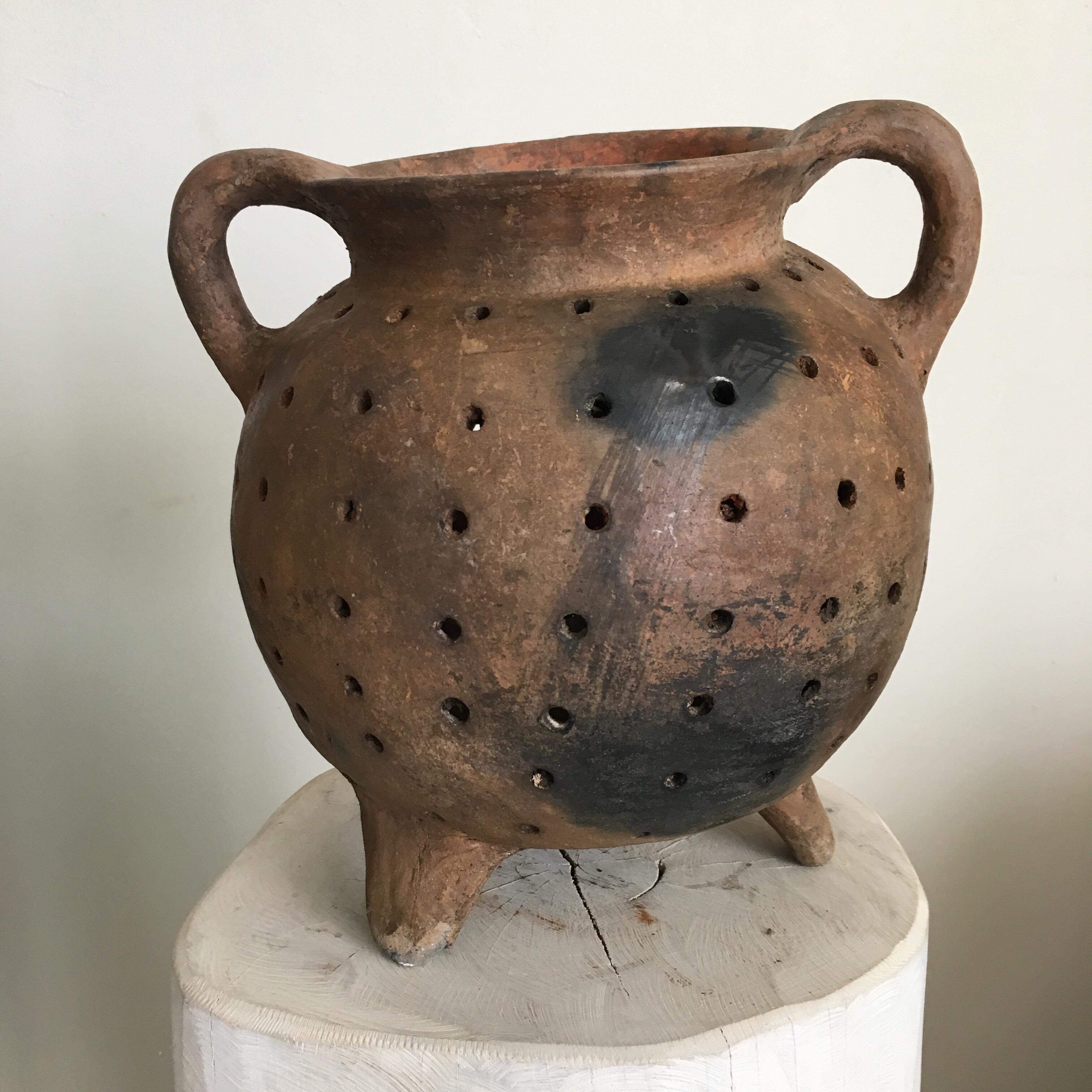 Rustic Terracotta Pot from Mexico, 1980s