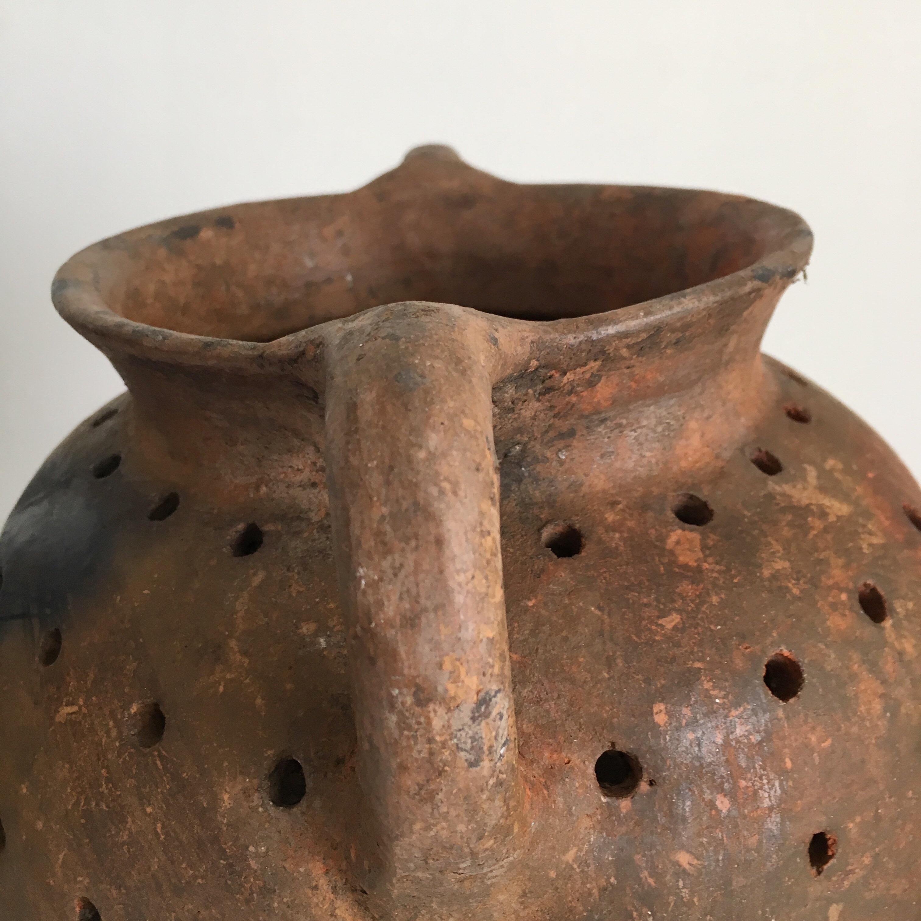 Hand-Crafted Terracotta Pot from Mexico, 1980s