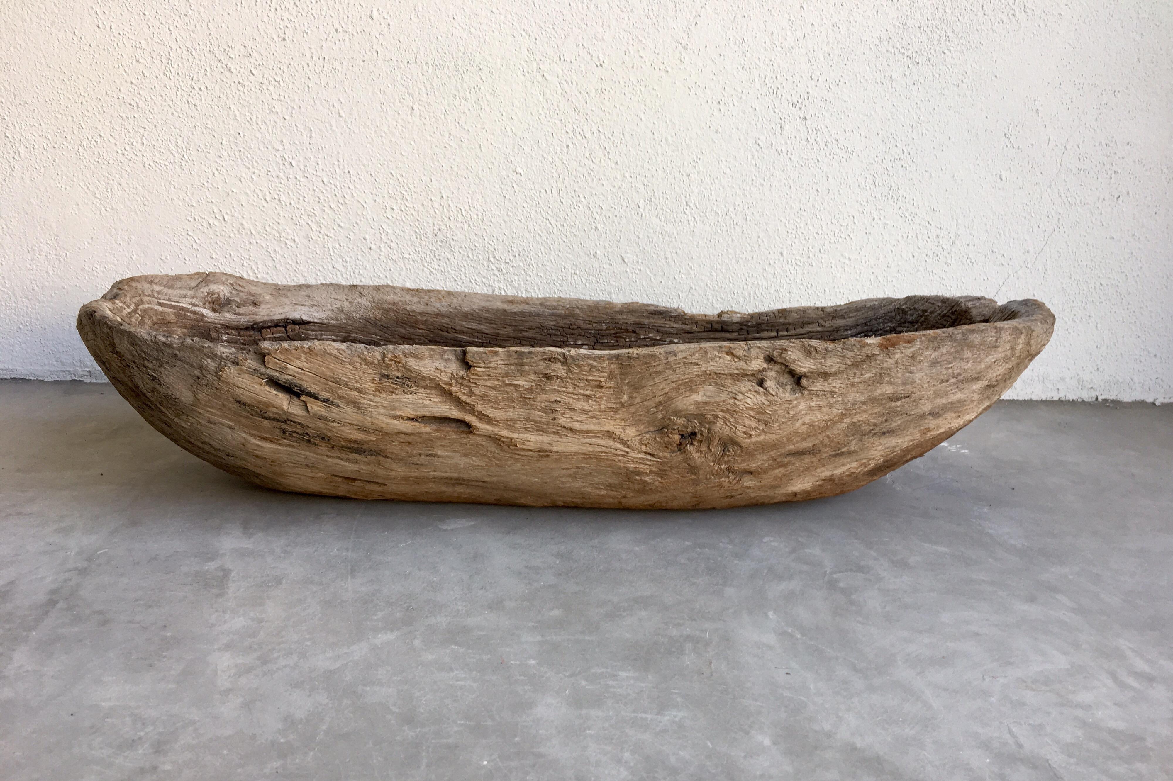 Hand-Carved Mesquite Bowl from Mexico