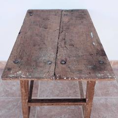 Early to Mid-19th Century Mesquite Colonial Table from Dolores Hidalgo, Mexico