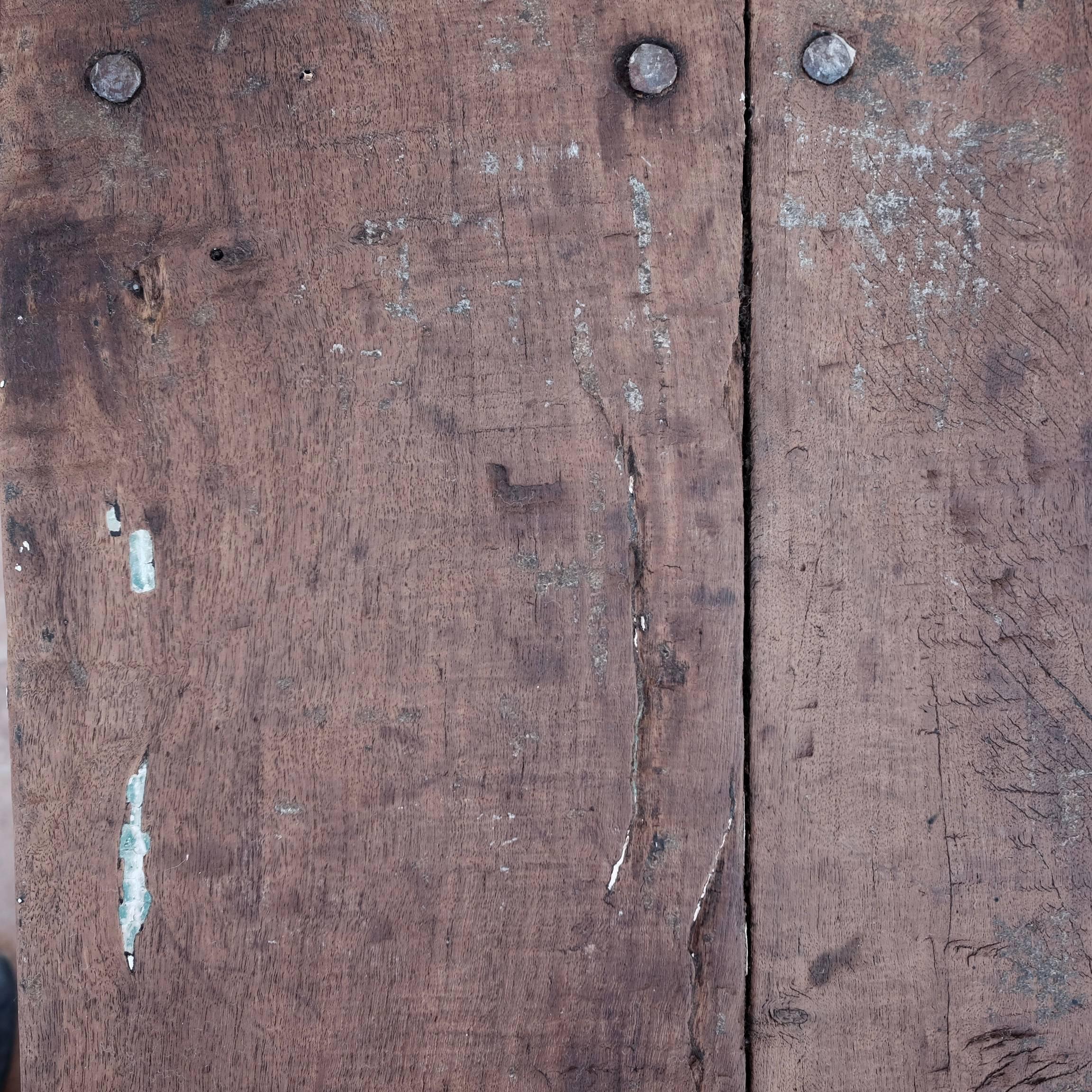 Carved Early to Mid-19th Century Mesquite Colonial Table from Dolores Hidalgo, Mexico