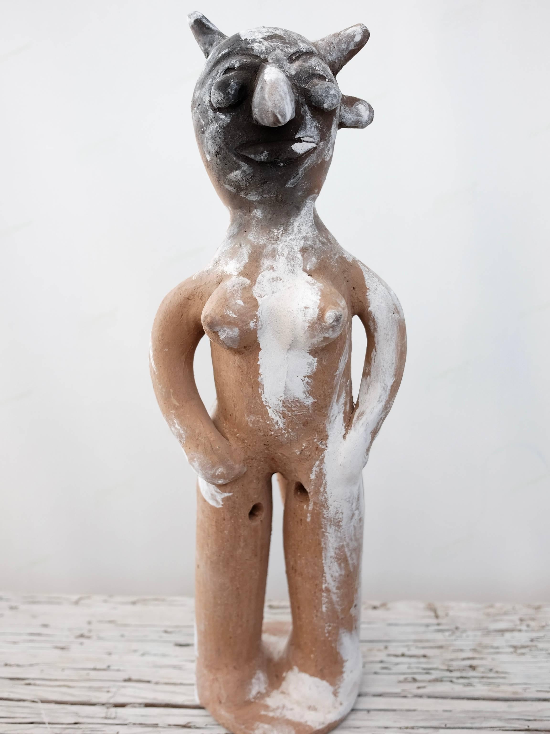 Folk Art Contemporary Clay Sculpture by Serapio Medrano from Jalisco, Mexico