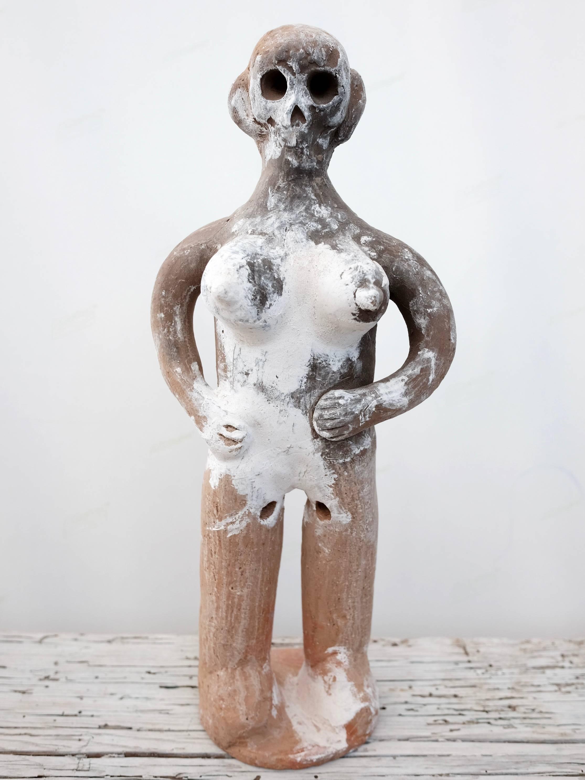 Folk Art Contemporary Clay Sculpture by Serapio Medrano from Jalisco, Mexico