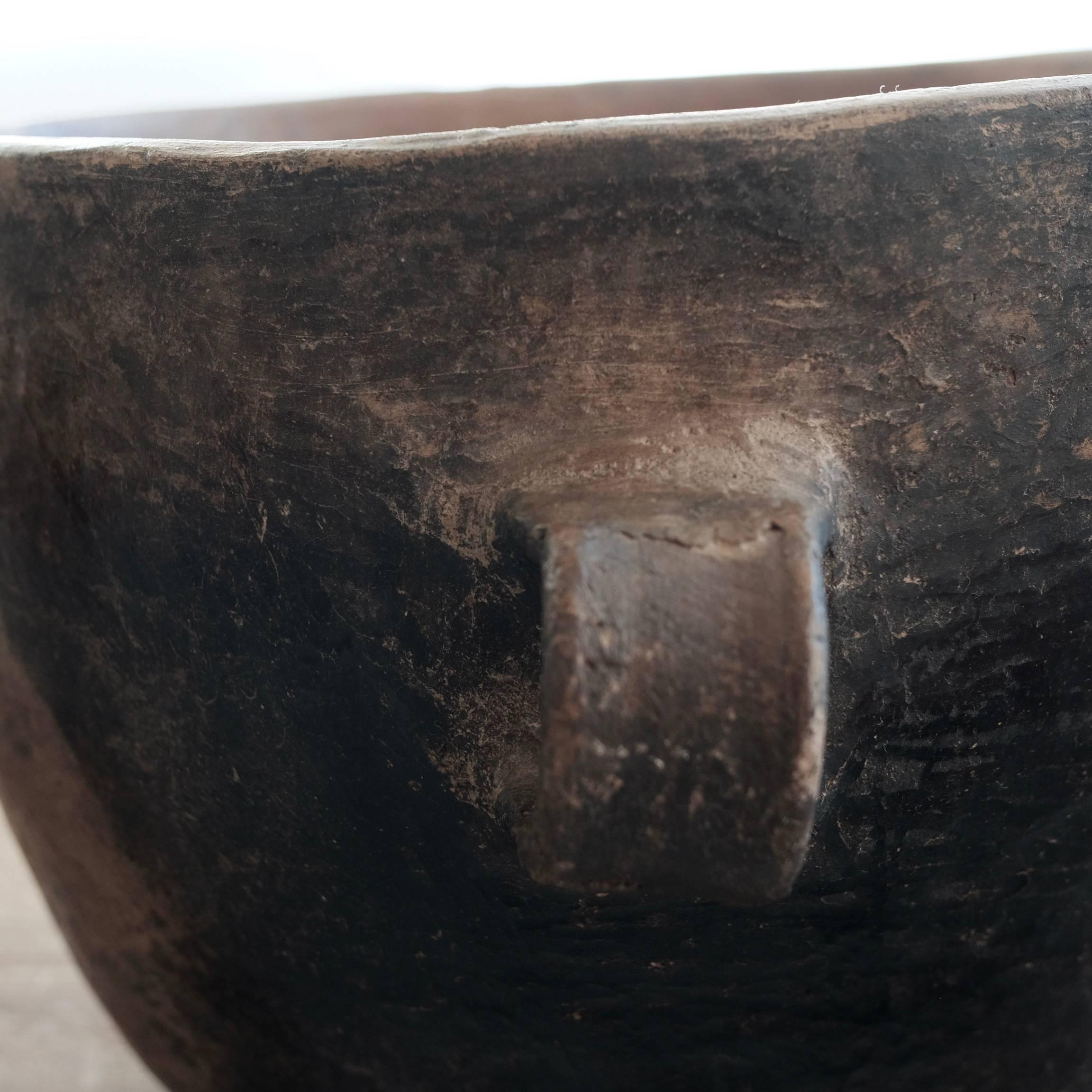 Clay Mid-Century Cazuela Pot from Los Reyes Metzontla, Mexico