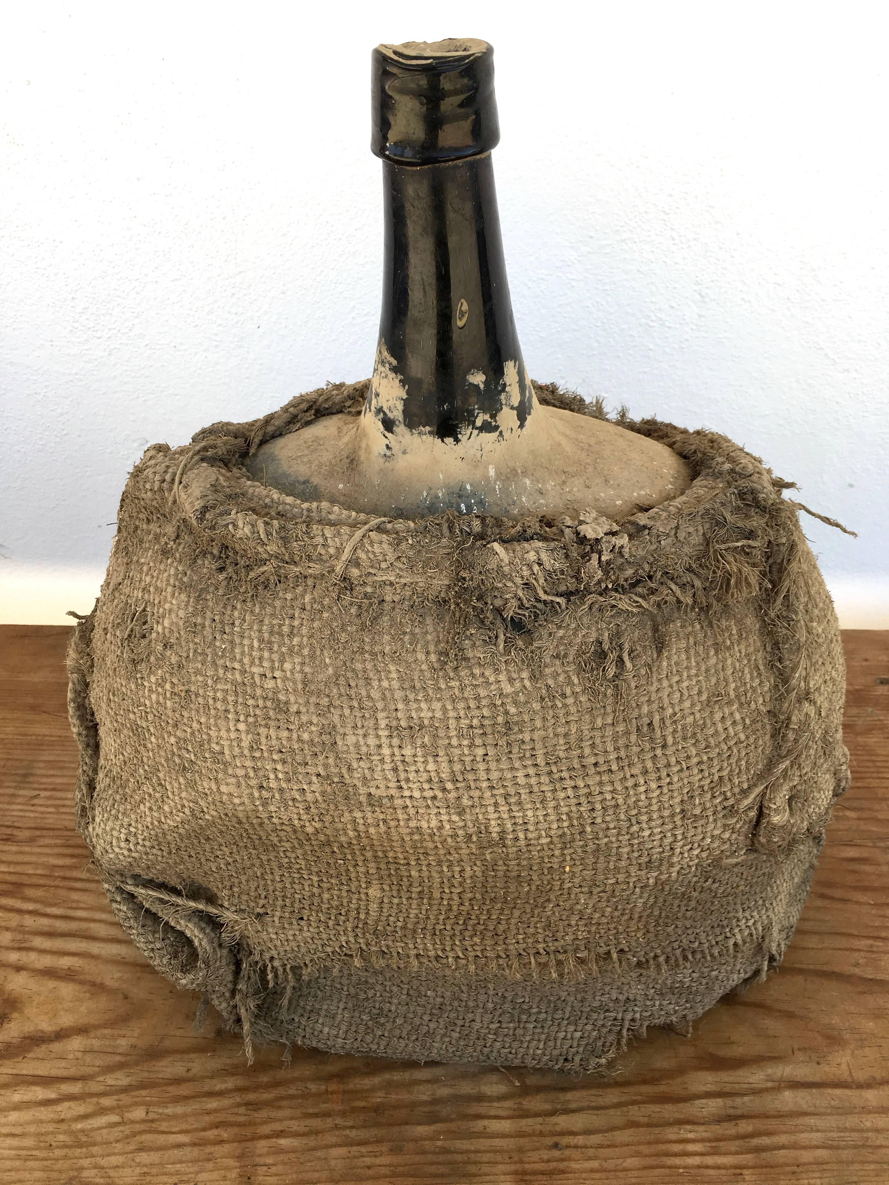 Hand-Crafted Demijohn Bottle Late 19th Century from Veracruz, Mexico