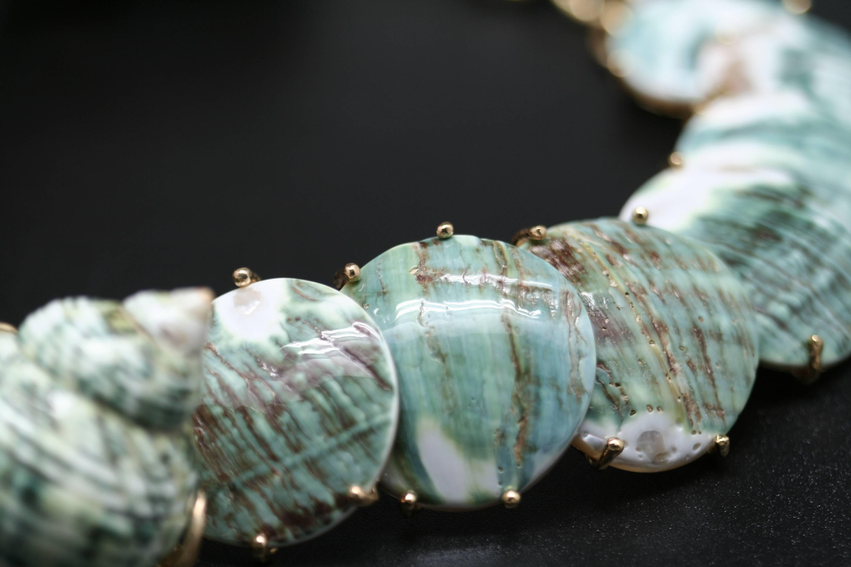 French Robert Goossens Shell Necklace for Yves Saint Laurent, Haute Couture