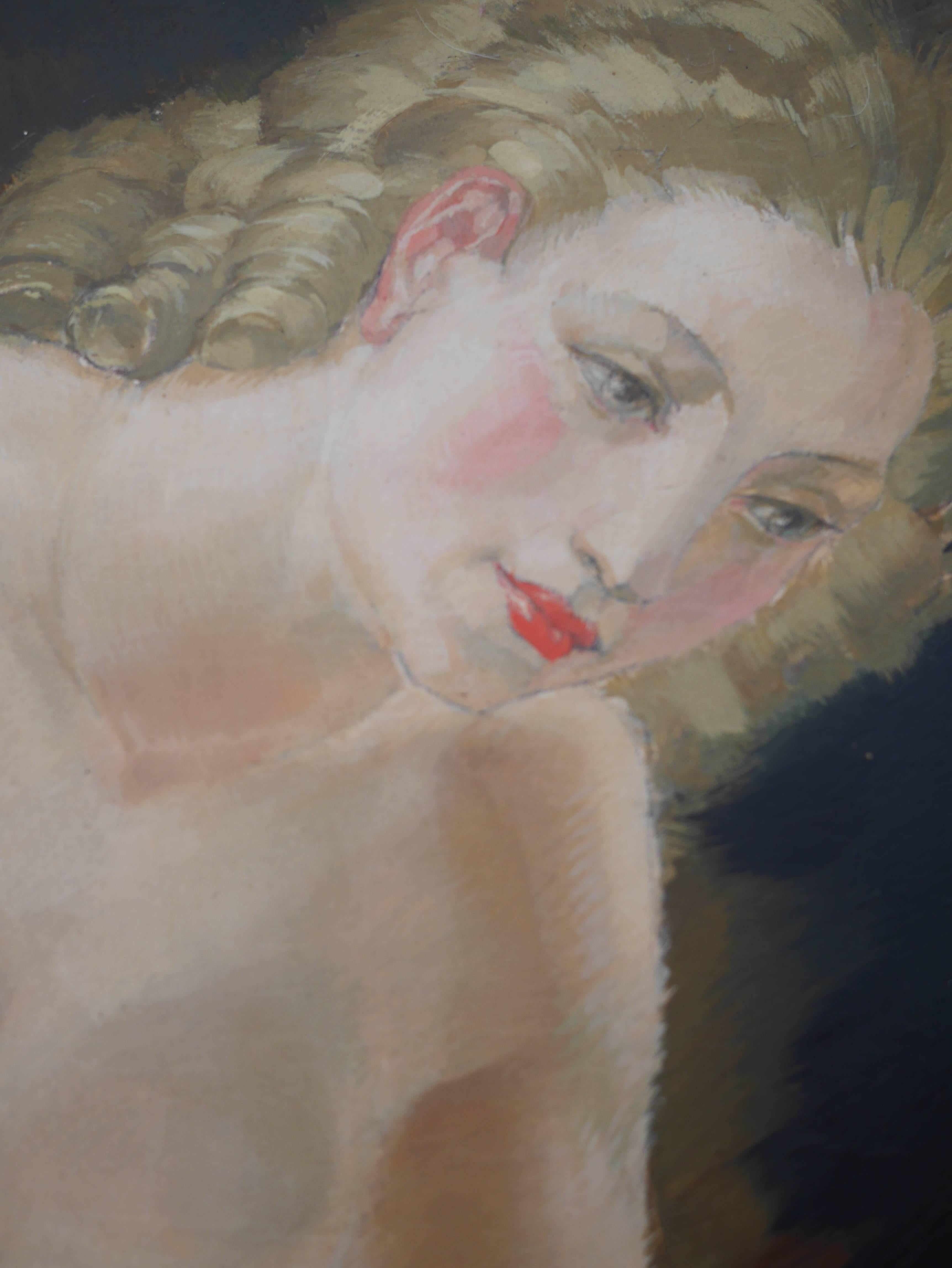 Mid-20th Century André Caverne, French School Early 20th Century Oil on Panel For Sale
