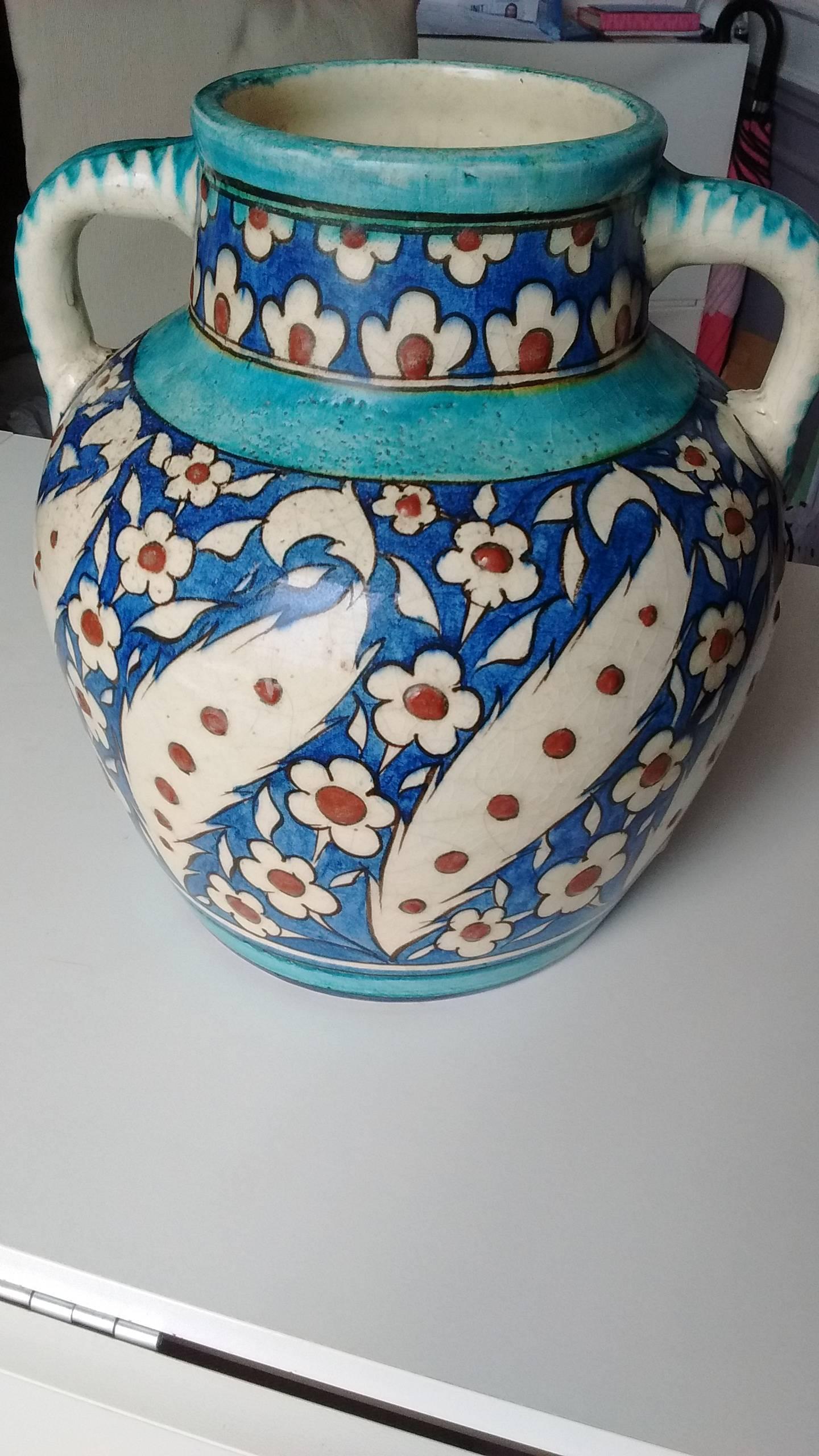 French Edmond Lachenal Ceramic Vase Early 20th Century For Sale