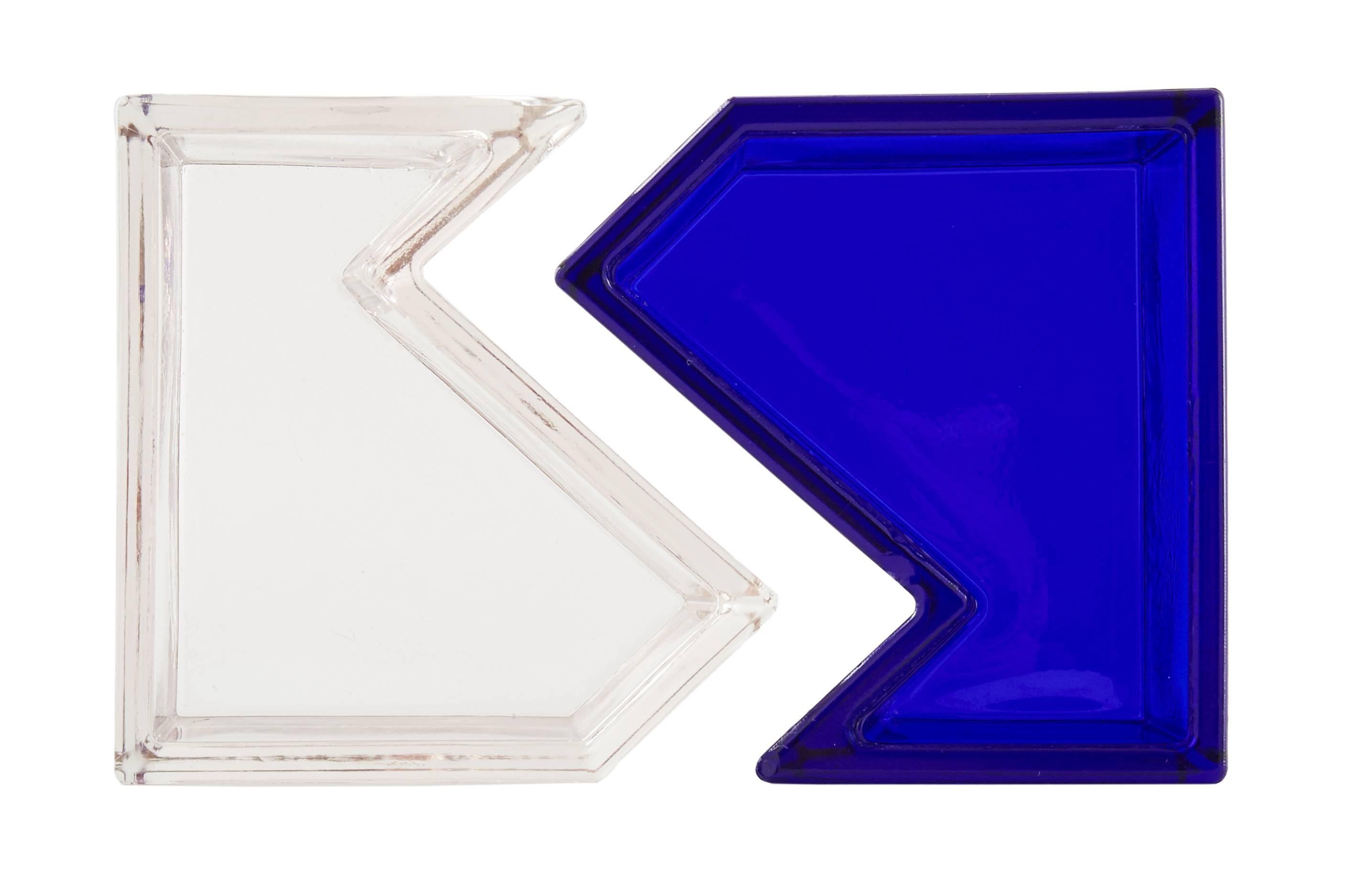 Inspired by Campbell-Rey's passion for l’art de table and a spirit of conviviality, they looked to the geometry of art deco architecture to create Alvise, an interlocking salt and pepper set crafted from Murano glass.

The striking pieces are