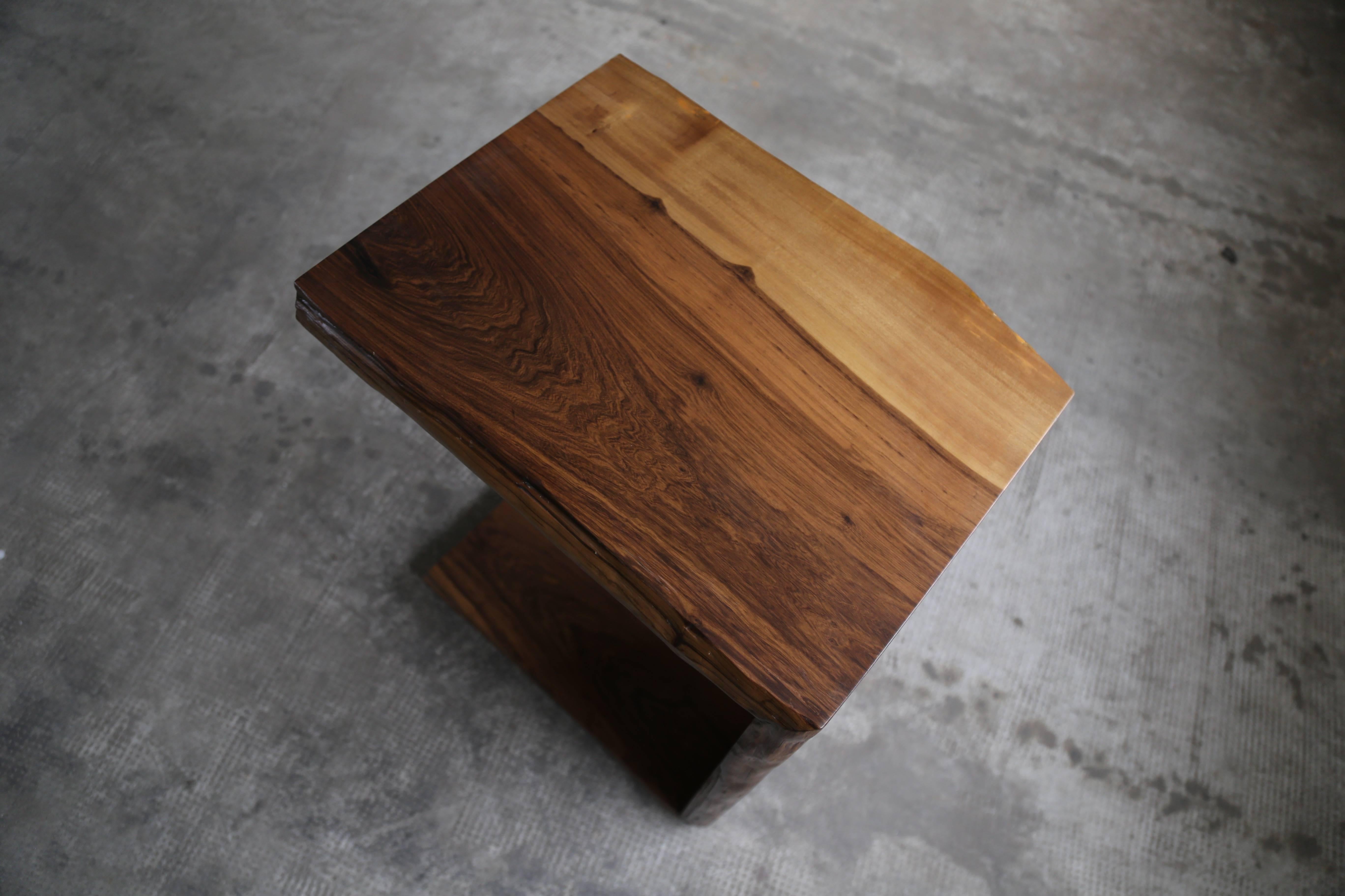 Modern Carlo Custom Live-Edge Occasional Table in Argentine Rosewood from Costantini  For Sale