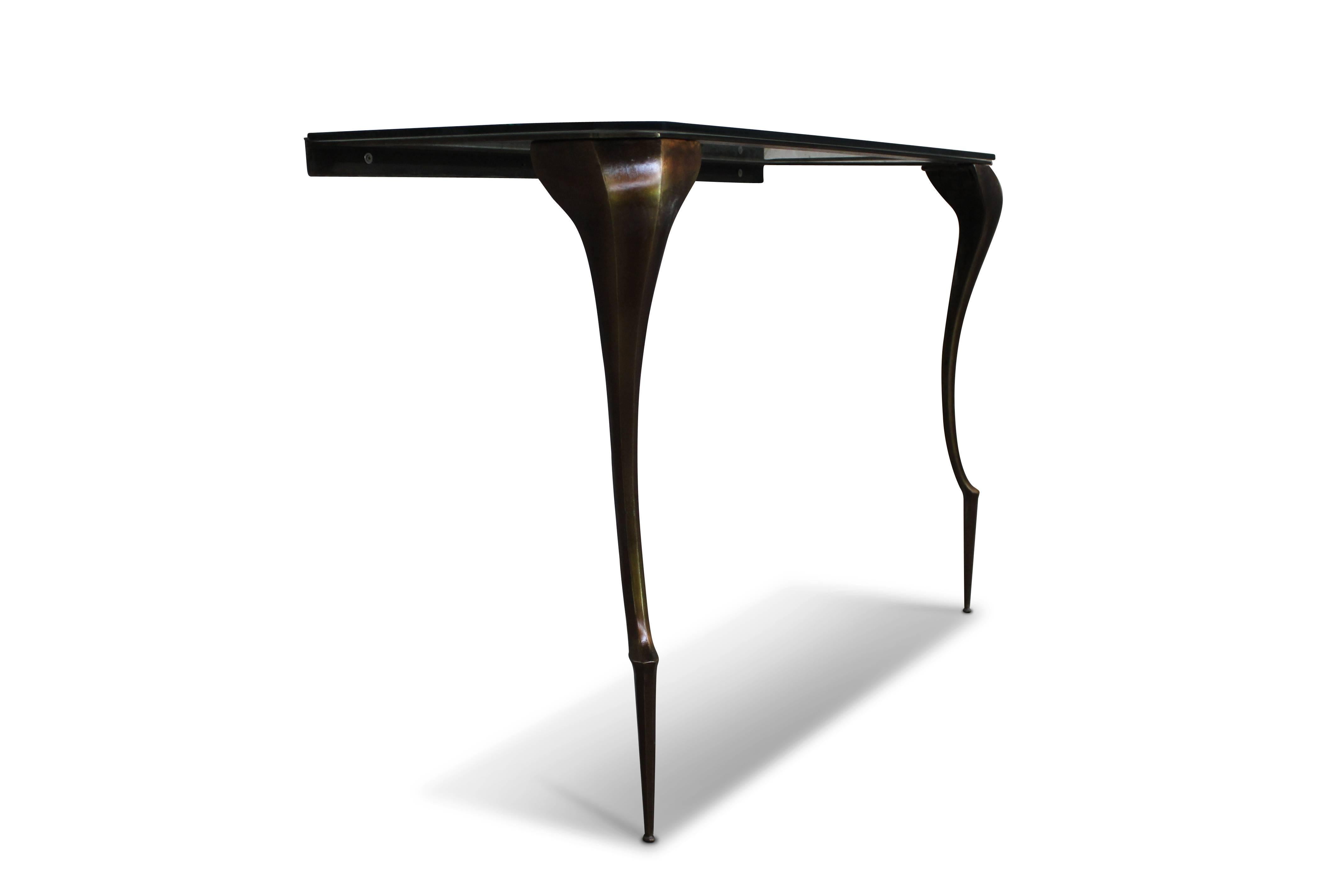 Argentine Modern Cast Bronze Console Table from Costantini, Lychorinda For Sale