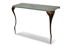 Mesa consola moderna de bronce fundido de Costantini, Lychorinda