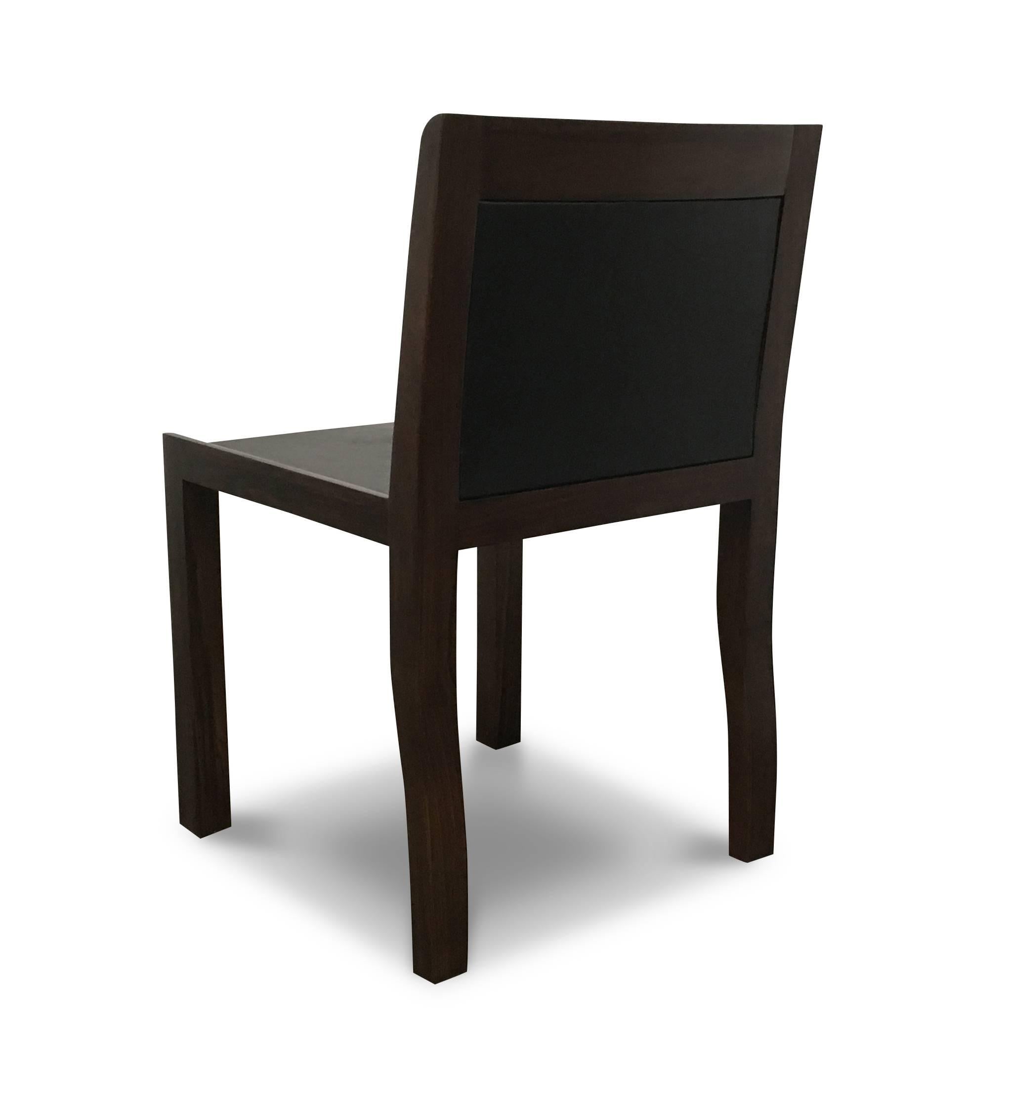 Costantini prides itself in using the hardest and most beautiful hardwoods in the construction of its line of seating. The Orianna chair features a solid Argentine rosewood frame with a wrapped leather seat and back. Available in several different