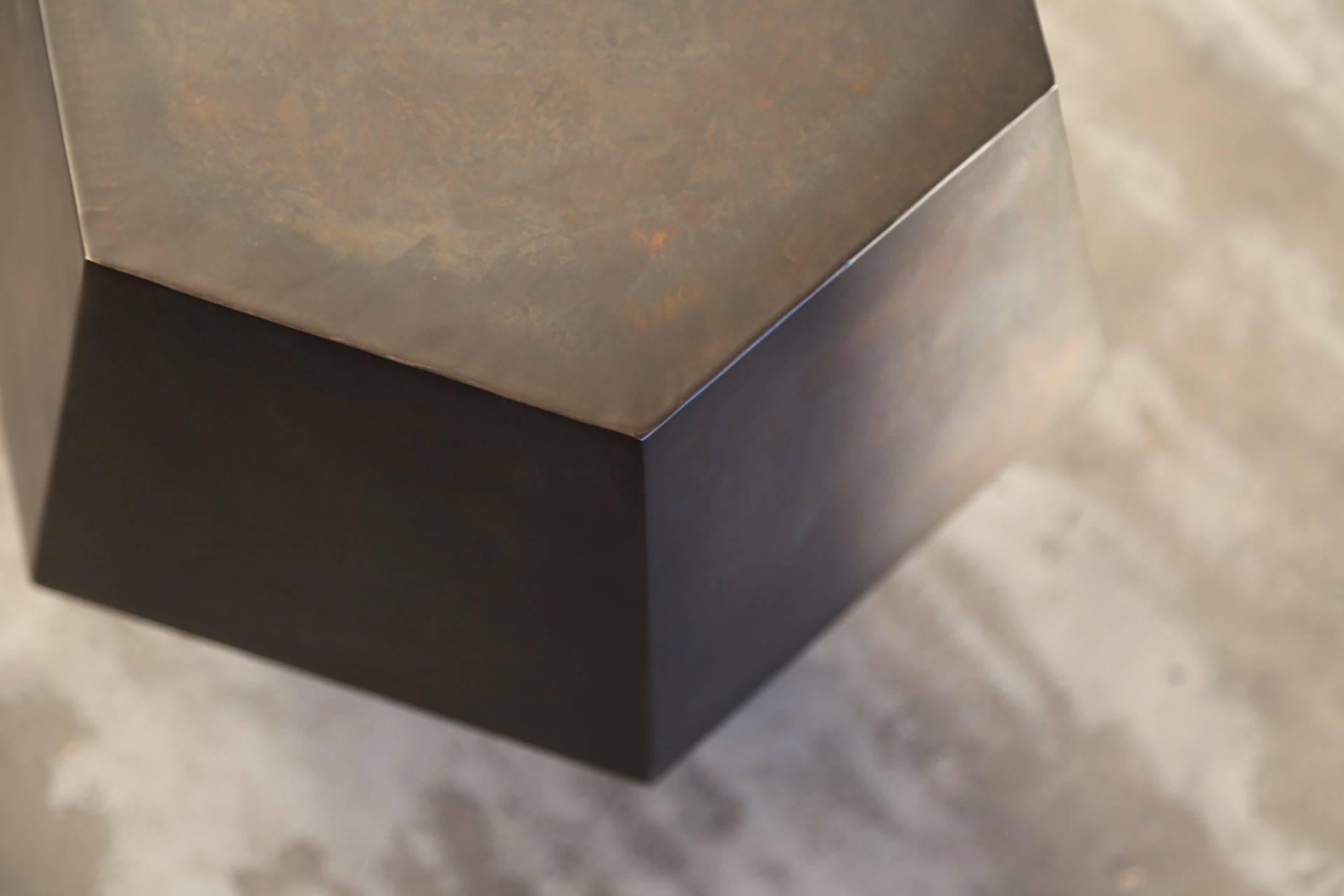 Modern Side Table in Steel from Costantini, Tamino Hex For Sale 3