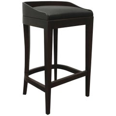 Pia Stool in Argentine Rosewood and Wrapped Leather from Costantini