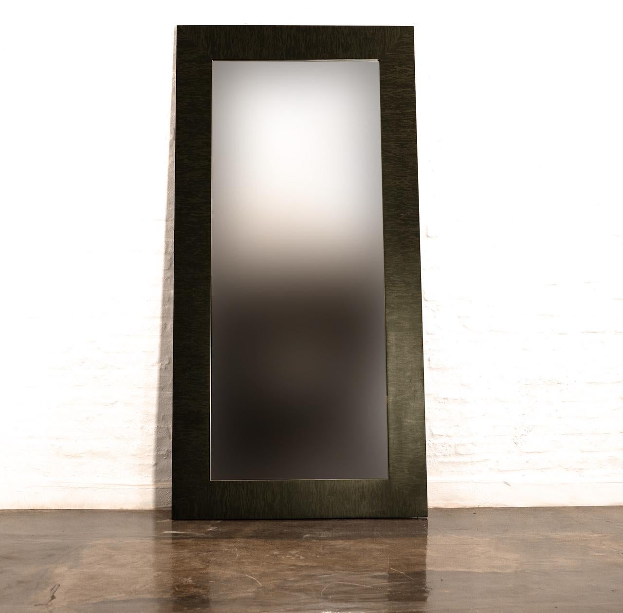 Contemporary Black Maple Wood Large Standing Mirror from Costantini, Desdemona, In Stock