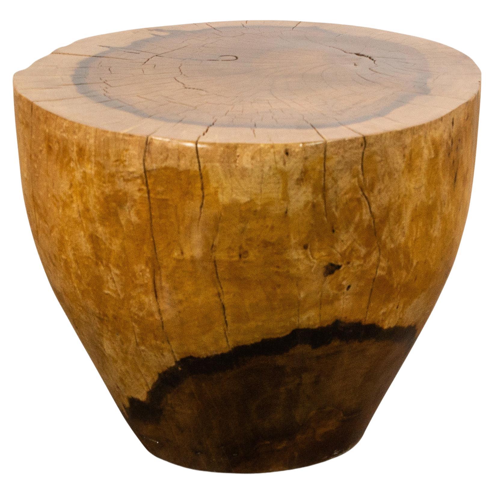 Carved Live Edge Solid Wood Trunk Table ƒ33 by Costantini, Francisco, in Stock For Sale