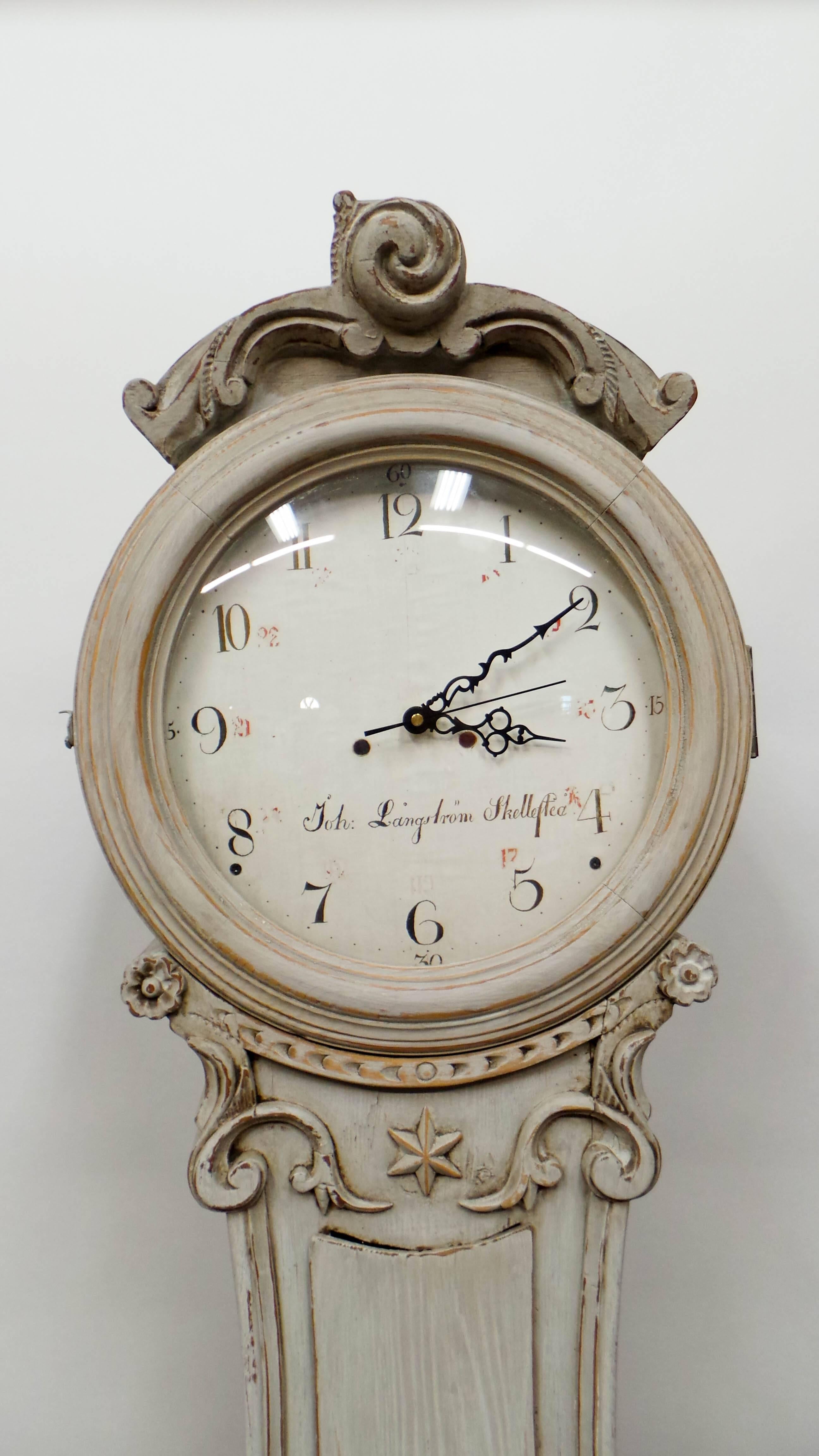  Swedish Long Case Mora Clock In Good Condition In Hollywood, FL