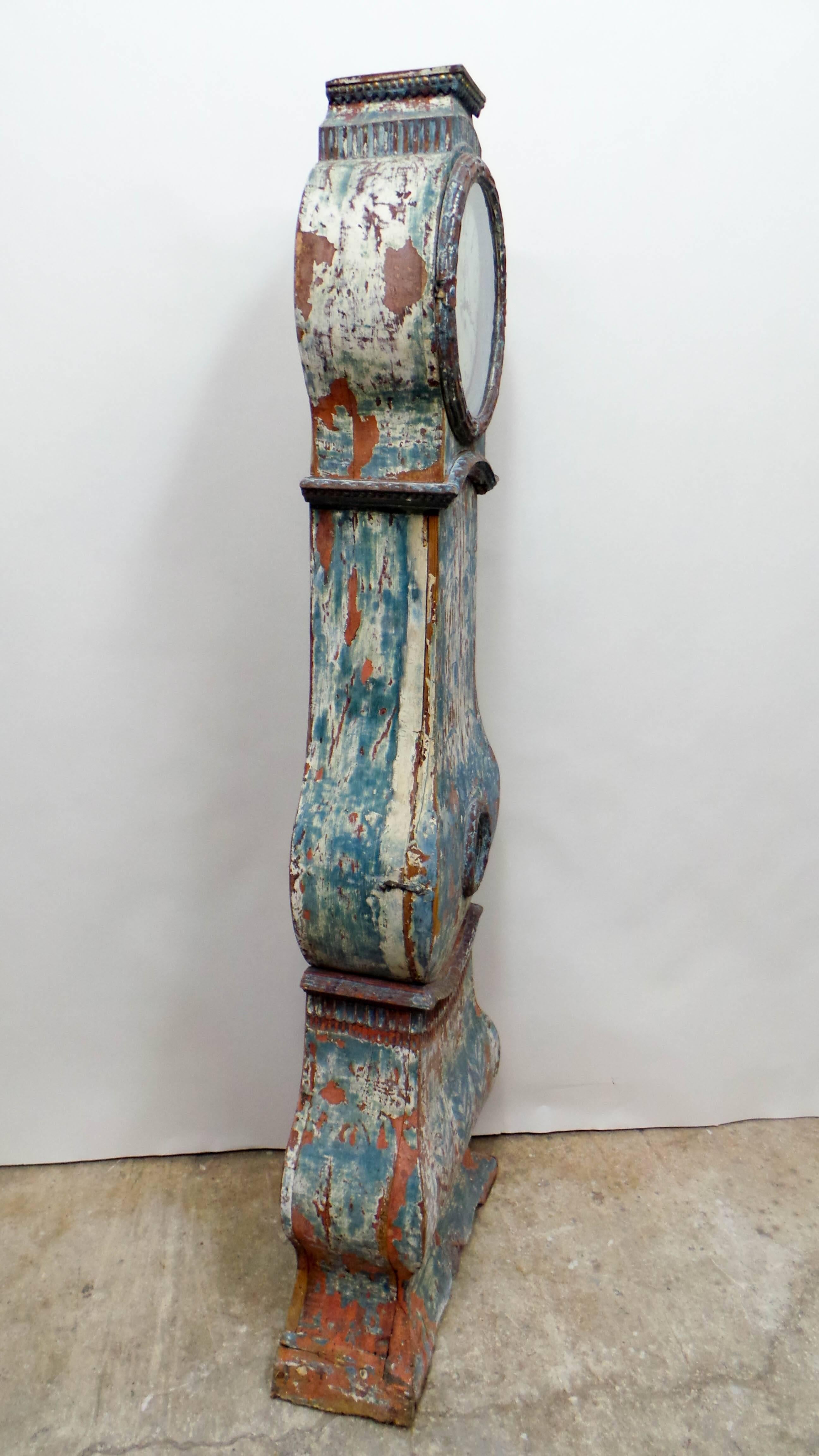 Country 100% Original Painted Swedish Long Case Mora Clock