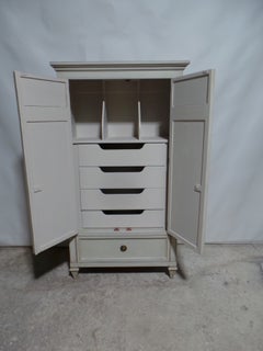 Gustavian Style 2 Door 1 Drawer Wardrobe