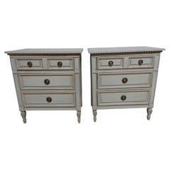 Gustavian Style Unique 3 Drawer Nightstands