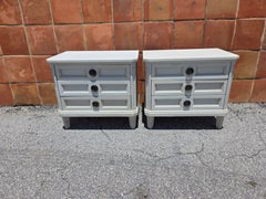Gustavian Style 3 Drawer Nightstands