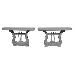 Console Tables Rare Lyre Base