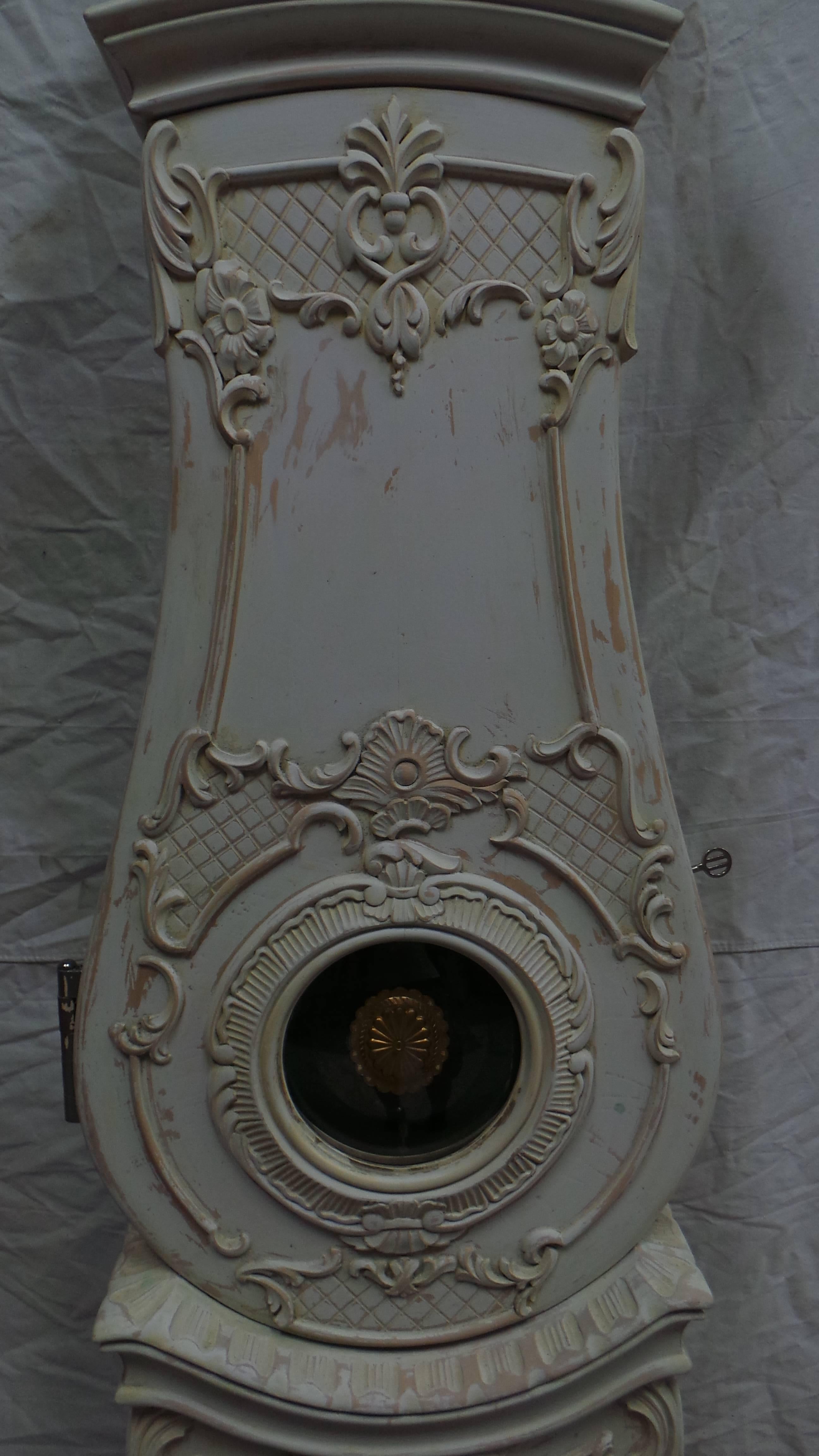 Mid-20th Century Swedish Ornately Carved Rococo Clock