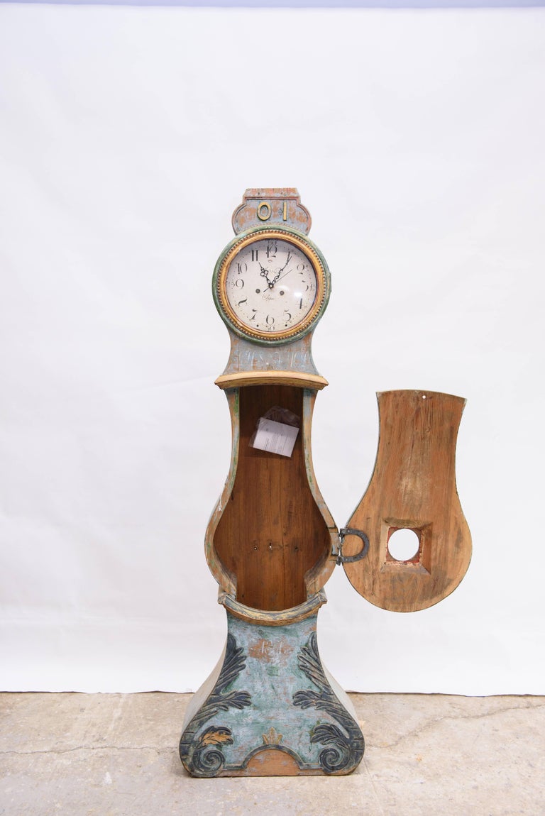Original Painted Swedish Mora Clock at 1stDibs