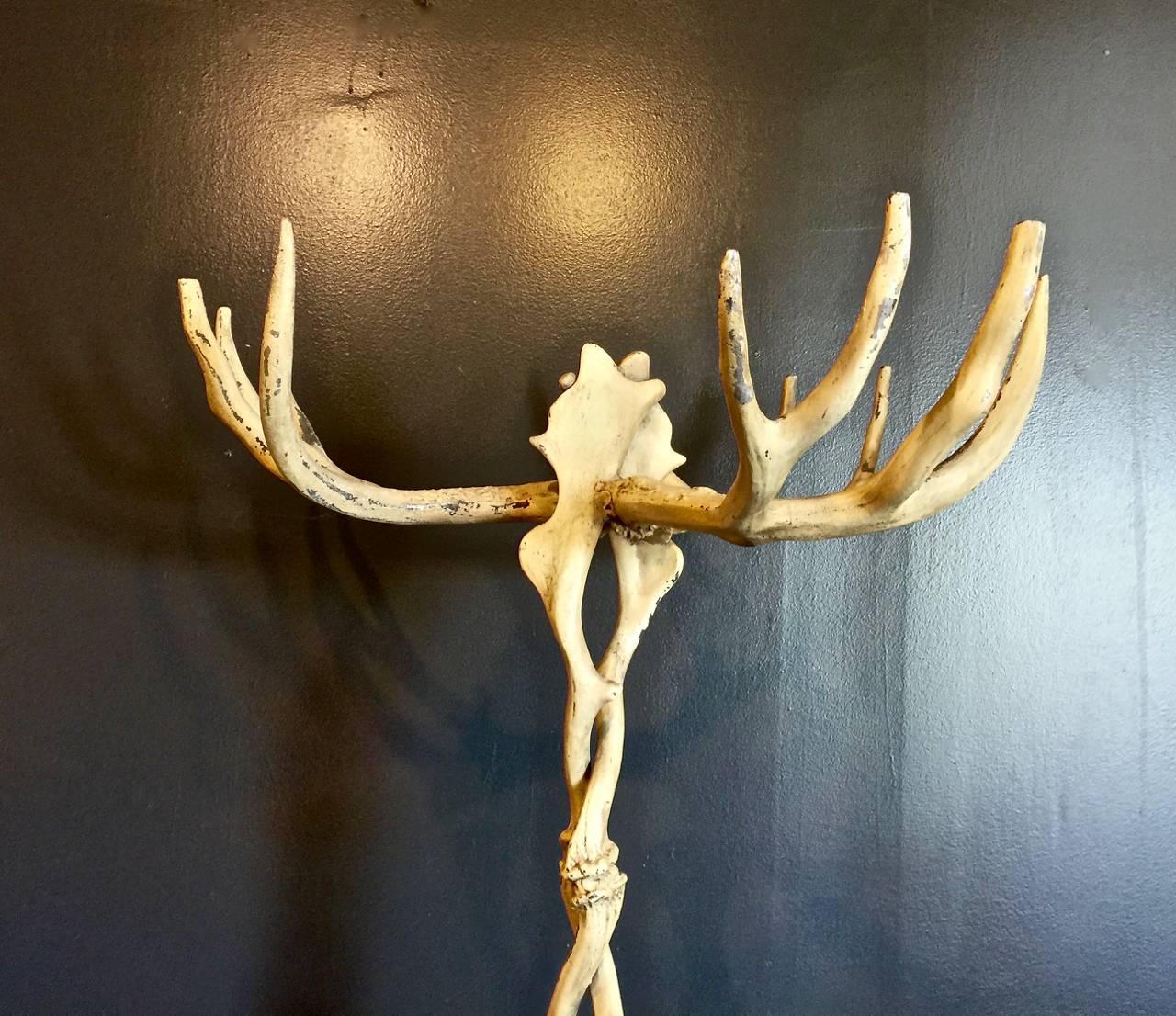 This is a rare Arthur Court sculptural aluminum coat rack in the form of antlers. The coat rack is utilitarian as well as a work of 3-dimensional art.