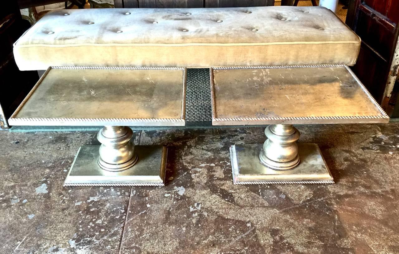 20th Century Rope-Carved and White Gold Leafed Tables In Good Condition In Pasadena, CA