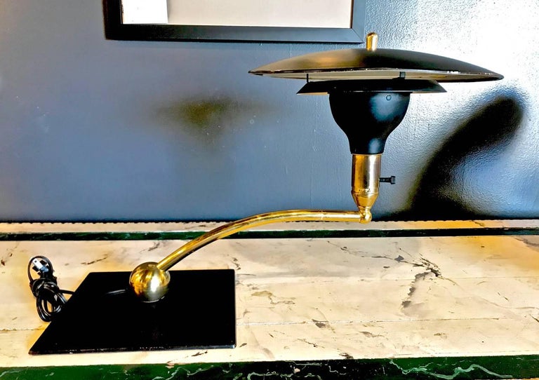 Dazor Black Flying Saucer Sight Light Desk Lamp at 1stDibs flying