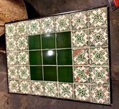 Wrought Iron Antique Tile Top Table