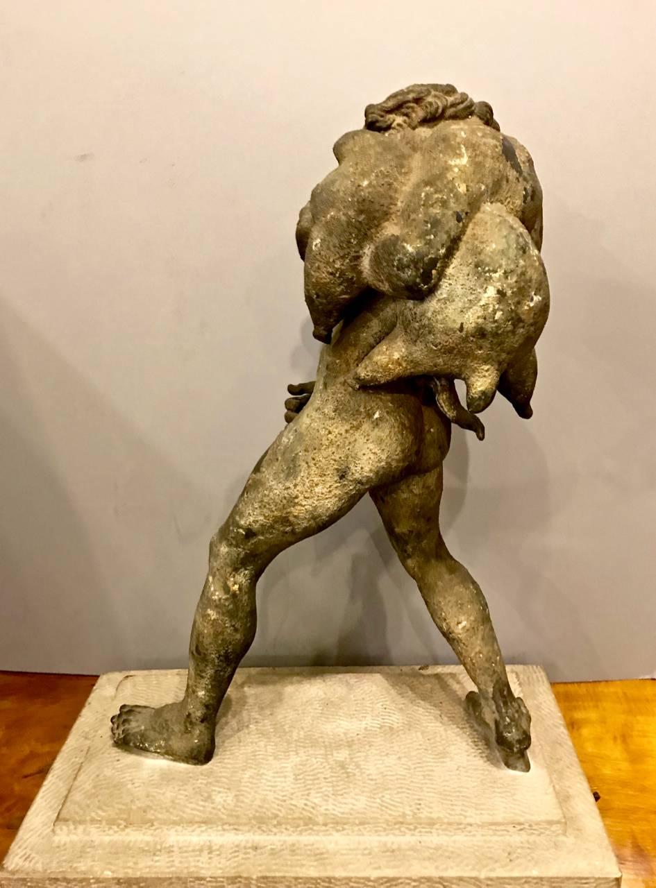 Cast Bronze Male Nude Fountain Depicting Bacchus
