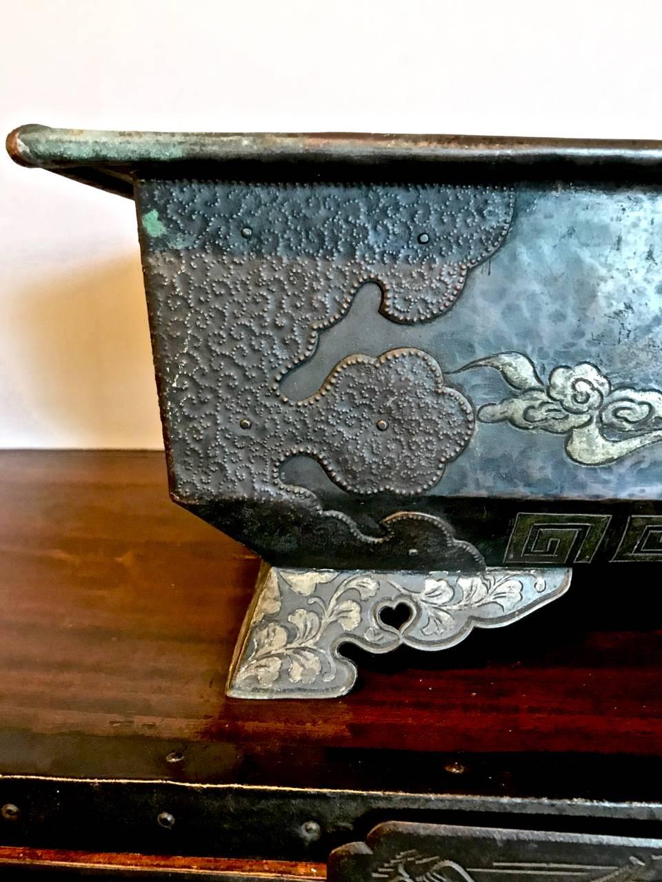 Japanese Bronze Planter or Hibachi, Edo Period