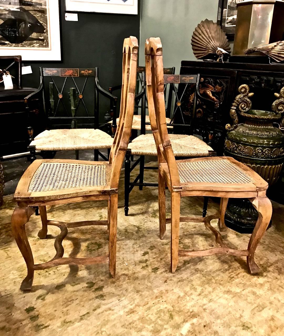 Hand-Carved Pair of Swedish 18th Century Rococo Side Chairs, circa 1760-1770