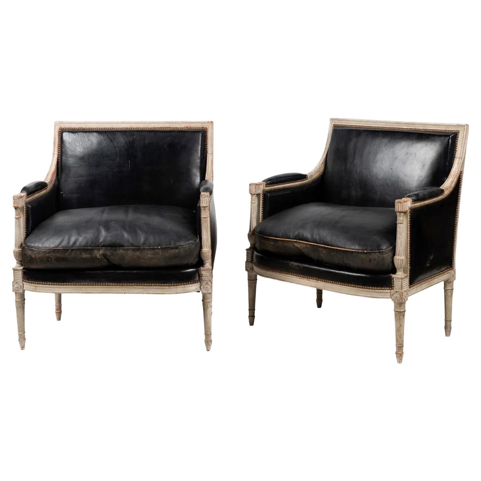 Pair Directoire Marquise Bergeres For Sale