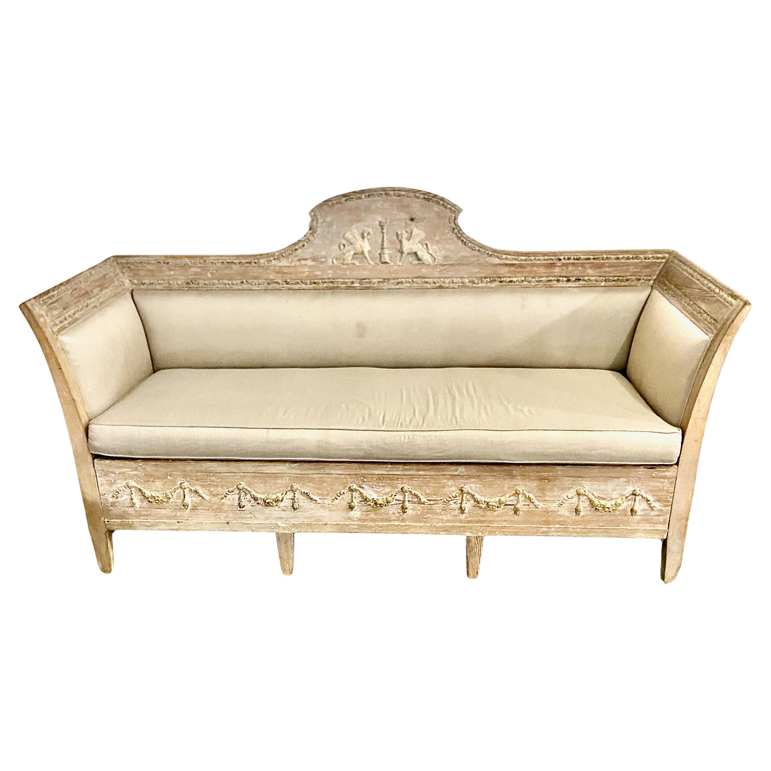 Gustavian Sofa or Bench For Sale